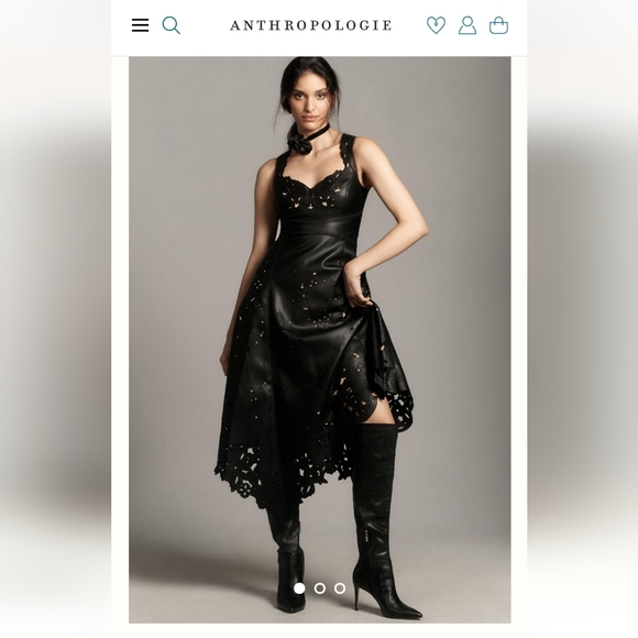 Anthropolgie Faux Leather Dress - Picture 1 of 3